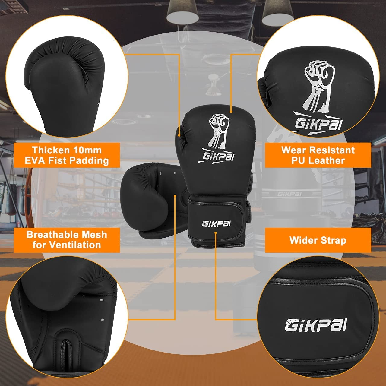 GIKPAL Freestanding Punching Bag 67'' -182lbs Heavy Boxing Bag Free Stand Kickboxing Bag with Boxing Gloves for Adults Youth Men