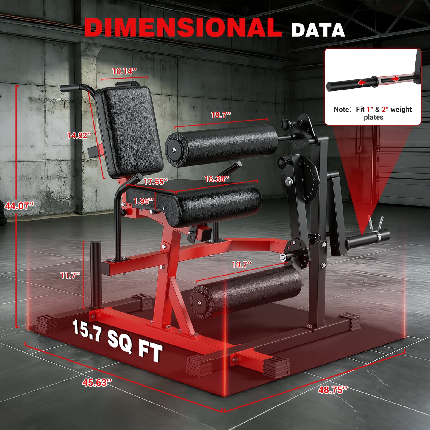 GIKPAL Leg Extension and Curl Machine,Quick Adjustment Multifunction Leg Curl Machine Leg Extension Machine and Lying Curl Machine for Home Gym