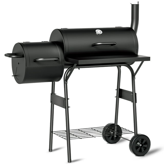 BBQ Charcoal Smoker and Grills, Offset Smoker for Outdoor, Garden, Patio and Backyard