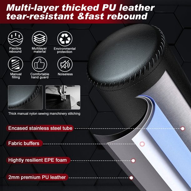 XDDIAS Freestanding Punching Bag for Adult Teens Kids, Kickboxing Bag with Boxing Gloves, Heavy Boxing Bag with Suction Base