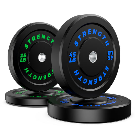 GIKPAL 140lb Bumper Plates, 2-Inch Olympic Weight Plates with Steel Hub, Eco-Friendly Rubber - Impact-Resistant & Floor Protection - Ideal for High-Intensity Workouts.