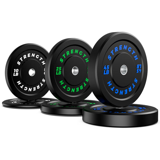 GIKPAL 160lb Bumper Plates, 2-Inch Olympic Weight Plates with Steel Hub, Eco-Friendly Rubber - Impact-Resistant & Floor Protection - Ideal for High-Intensity Workouts