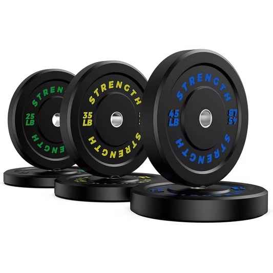 GIKPAL 210lb Bumper Plates, 2-Inch Olympic Weight Plates with Steel Hub, Eco-Friendly Rubber - Impact-Resistant & Floor Protection - Ideal for High-Intensity Workouts