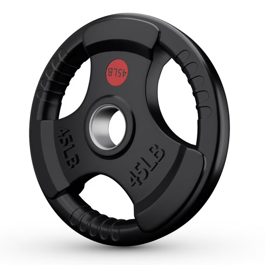 GIKPAL 45lbs Weight Plates 2 Inch Rubber Coated Olympic Weight Plate for Strength Training & Weightlifting in Home Gym, Solid Cast Iron Bumper Plates for Barbell