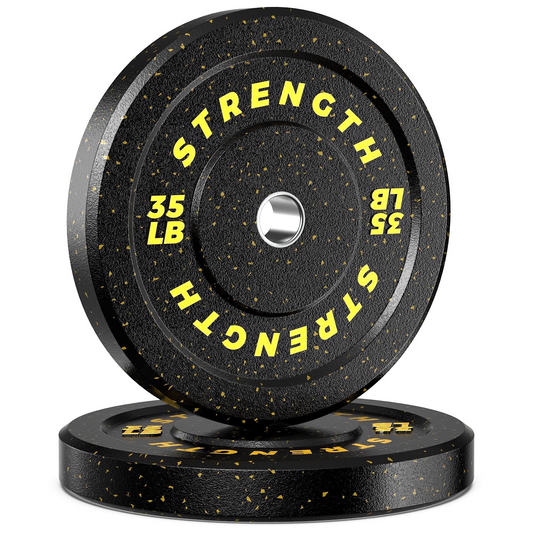 GIKPAL 70lb 2-inch Olympic Bumper Plates, 10lb to 55lb Weights, High-Bounce Olympic Weight Plates with Colored Fleck-Rubber Weights Plates for Weight Lifting and Strength Training