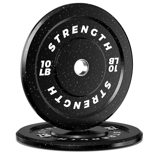 GIKPAL 20lb 2-inch Olympic Weight Plates, Durable Recycled Rubber - Low Noise & Floor Protection - Quick Identification, 10lb to 55lb Weights - Ideal for Weightlifting & CrossFit