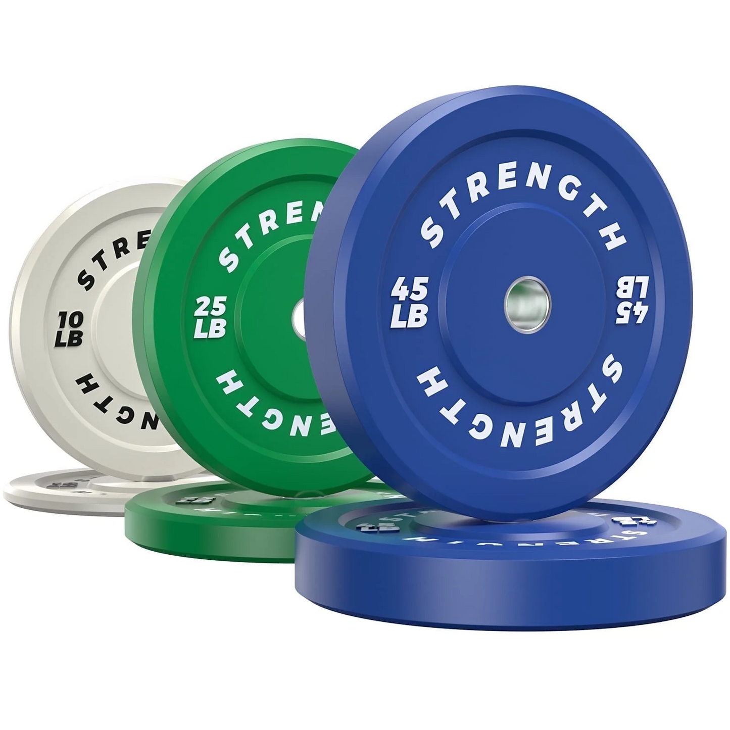GIKPAL 2-inch Olympic Weight Plates,- Low Noise & Floor Protection , 10lb to 45lb Weights for Strength Training, Weightlifting, Crossfit, Weight Plate for Barbell