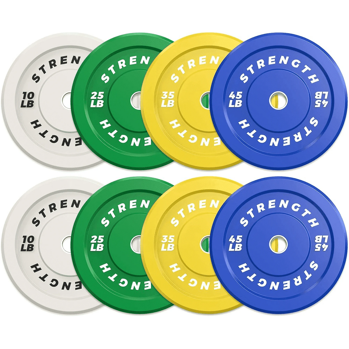GIKPAL 230lbs 2-inch Olympic Weight Plates,10lb to 45lb Rubber Bumper Plates with Steel Hub for Strength Training, Weightlifting, Crossfit,Weight Plate for Barbell