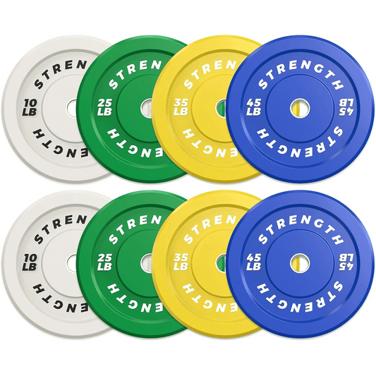 GIKPAL 230lbs 2-inch Olympic Weight Plates,10lb to 45lb Rubber Bumper Plates with Steel Hub for Strength Training, Weightlifting, Crossfit,Weight Plate for Barbell
