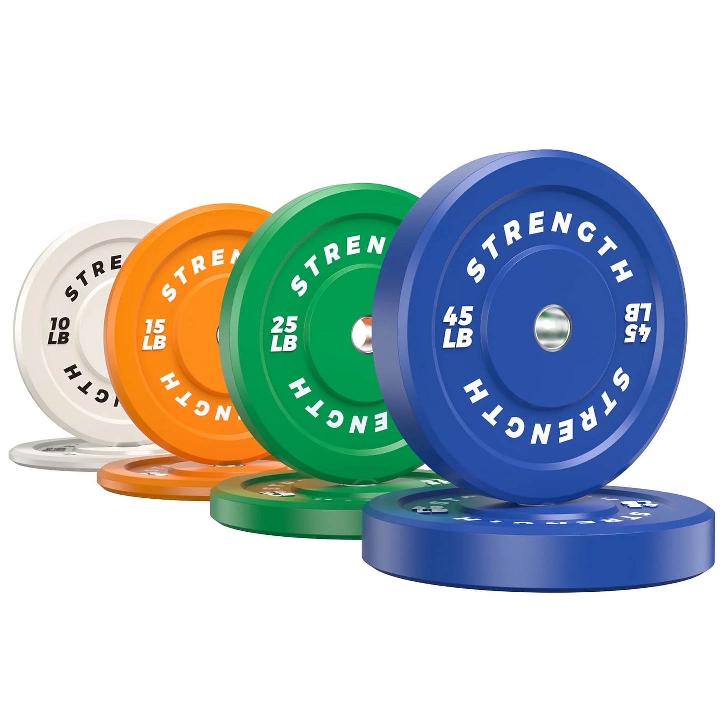 GIKPAL 190lbs 2-inch Olympic Weight Plates,10lb to 45lb Rubber Bumper Plates with Steel Hub for Strength Training, Weightlifting, Crossfit,Weight Plate for Barbell