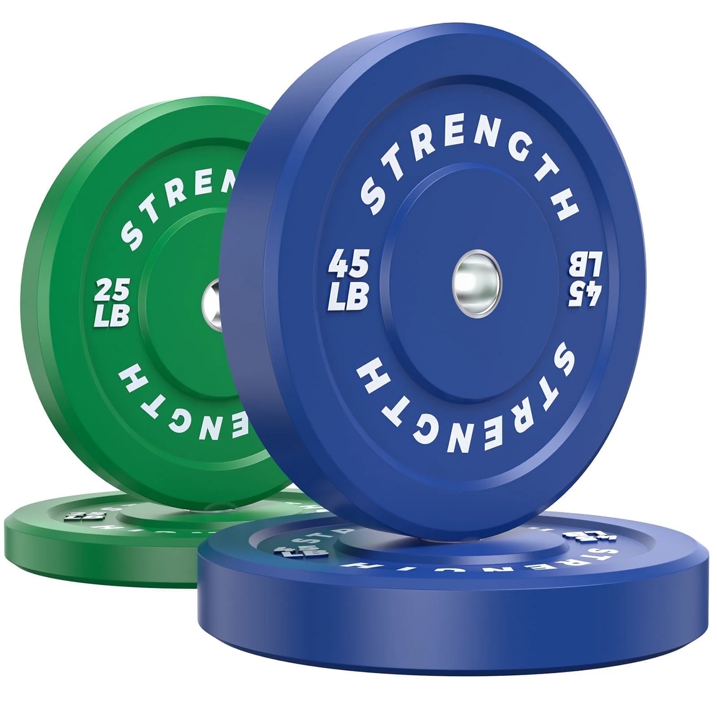 GIKPAL 140lbs 2-inch Olympic Weight Plates,10lb to 45lb Rubber Bumper Plates with Steel Hub for Strength Training, Weightlifting, Crossfit,Weight Plate for Barbell