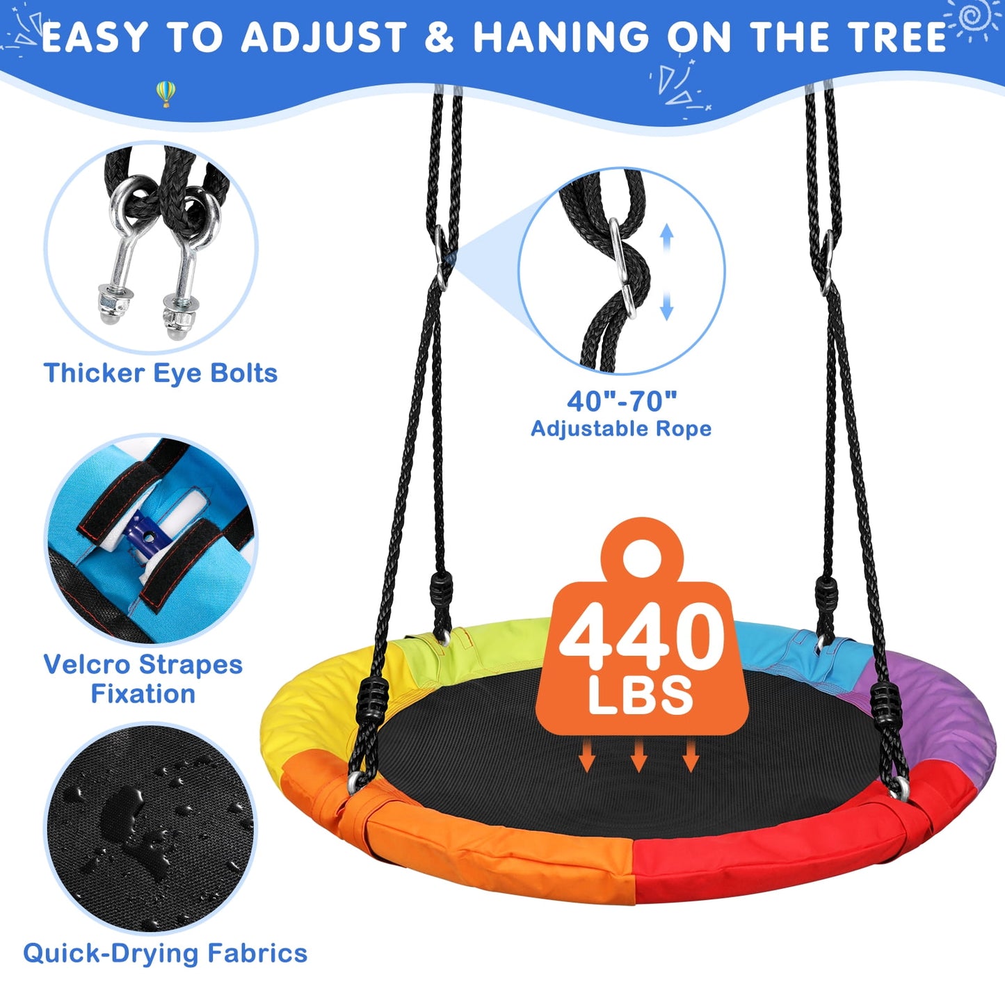 GIKPAL 10FT Dome Climber with Swing Set for Kids 3 to 10 Outdoor Play Equipment, Supports up to 1000lbs Jungle Gym, Anti-Rust, Easy Assembly, Yellow+Green