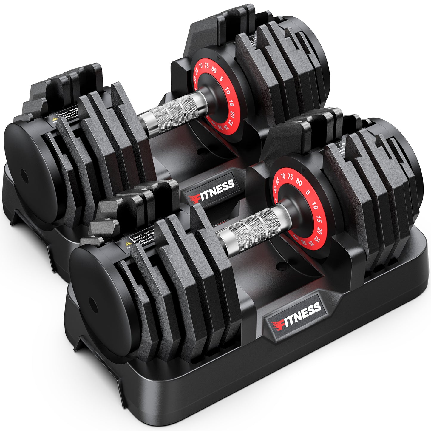 GIKPAL 160LB(80lbs*2) Adjustable Dumbbells Set,16 in 1 Quick-Select 5-80lbs Weight Adjustable Dumbbells for Full Body Home Workout
