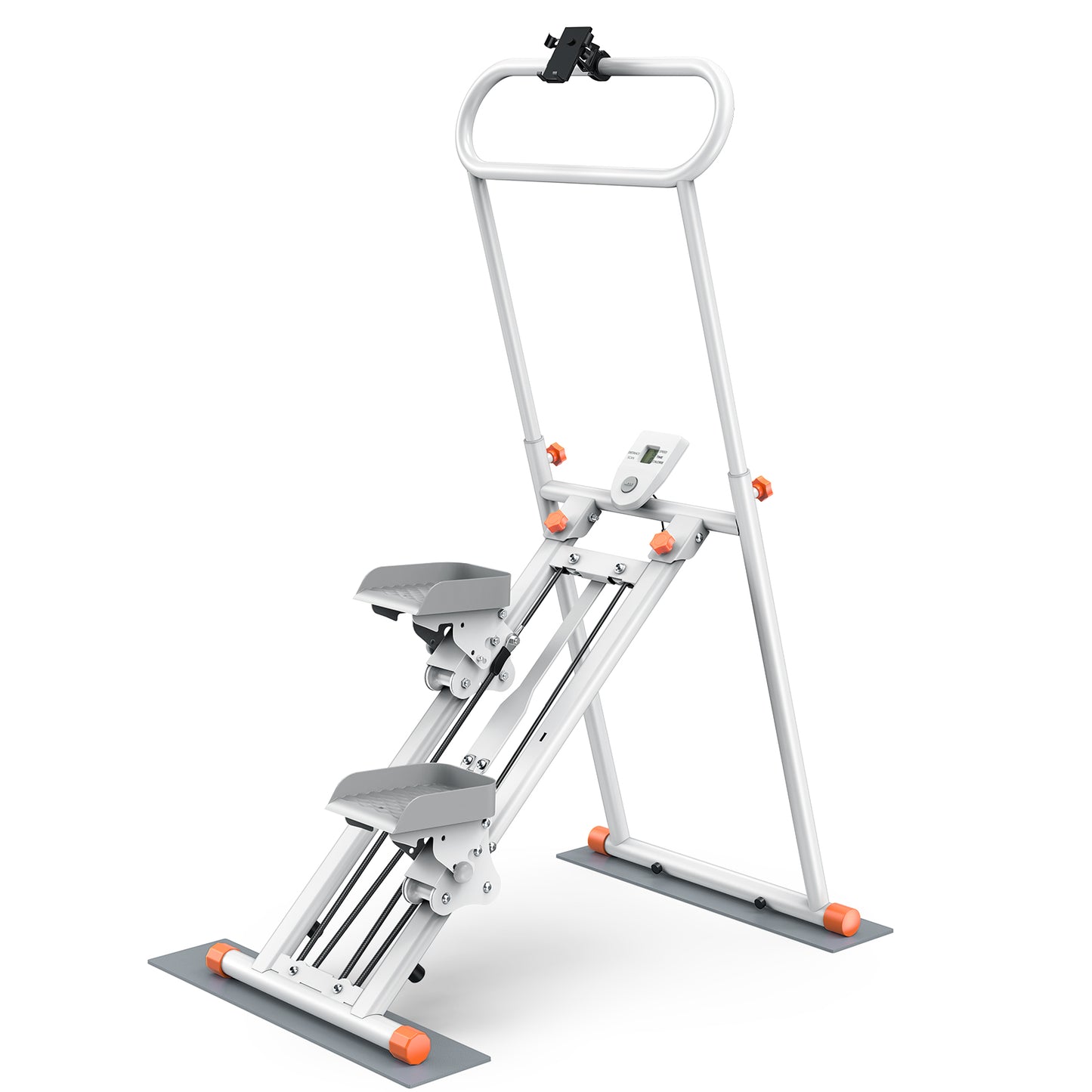 GIKPAL Folding Stair Stepper Machine for Home Gym,Vertical Climber for Full Body Workout with Adjustable Handlebar & Pedals, Extended Step Range Design