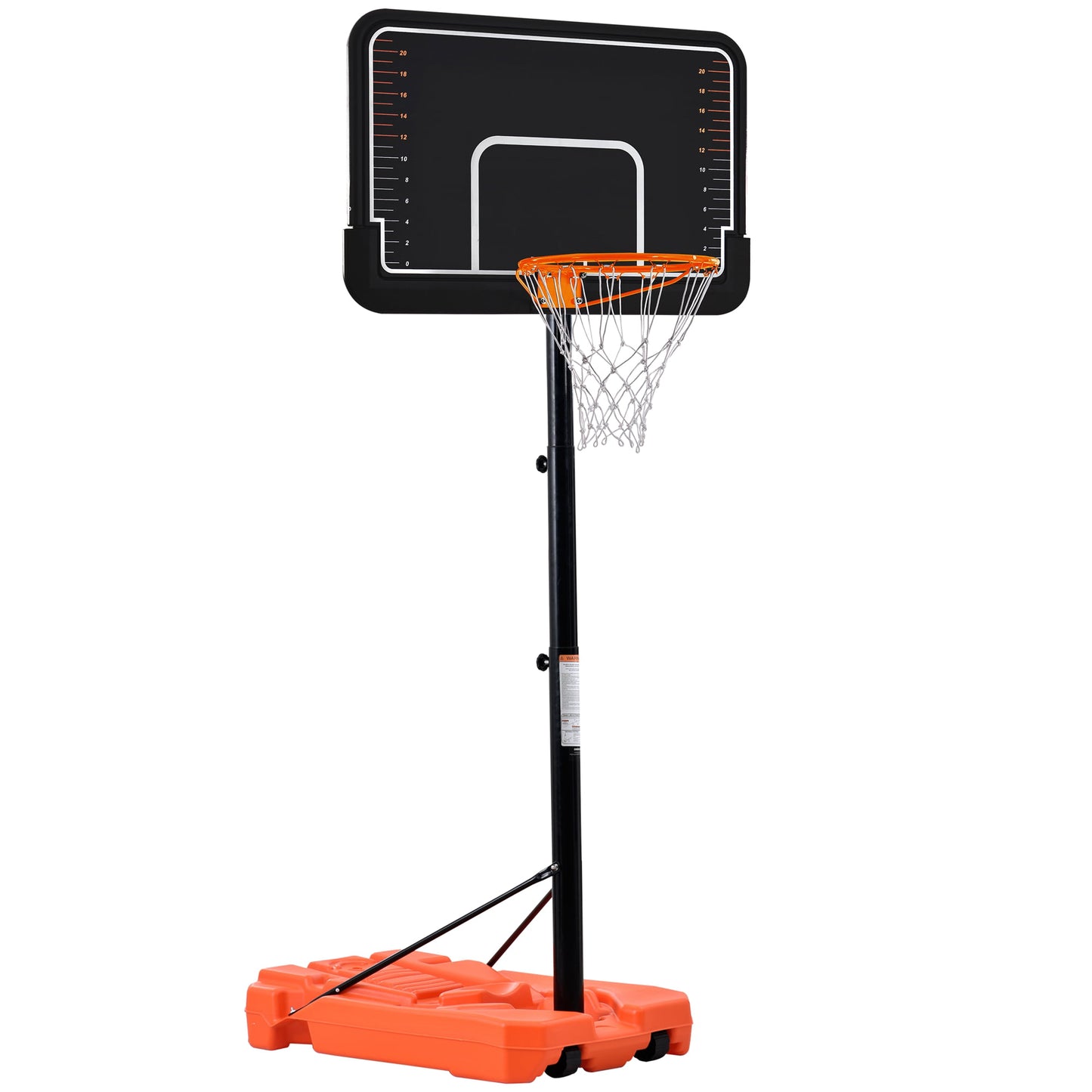 Portable Basketball Hoop & Goal with Vertical Jump Measurement, Outdoor Basketball System with 6.6-10ft Height Adjustment for Youth, Adults