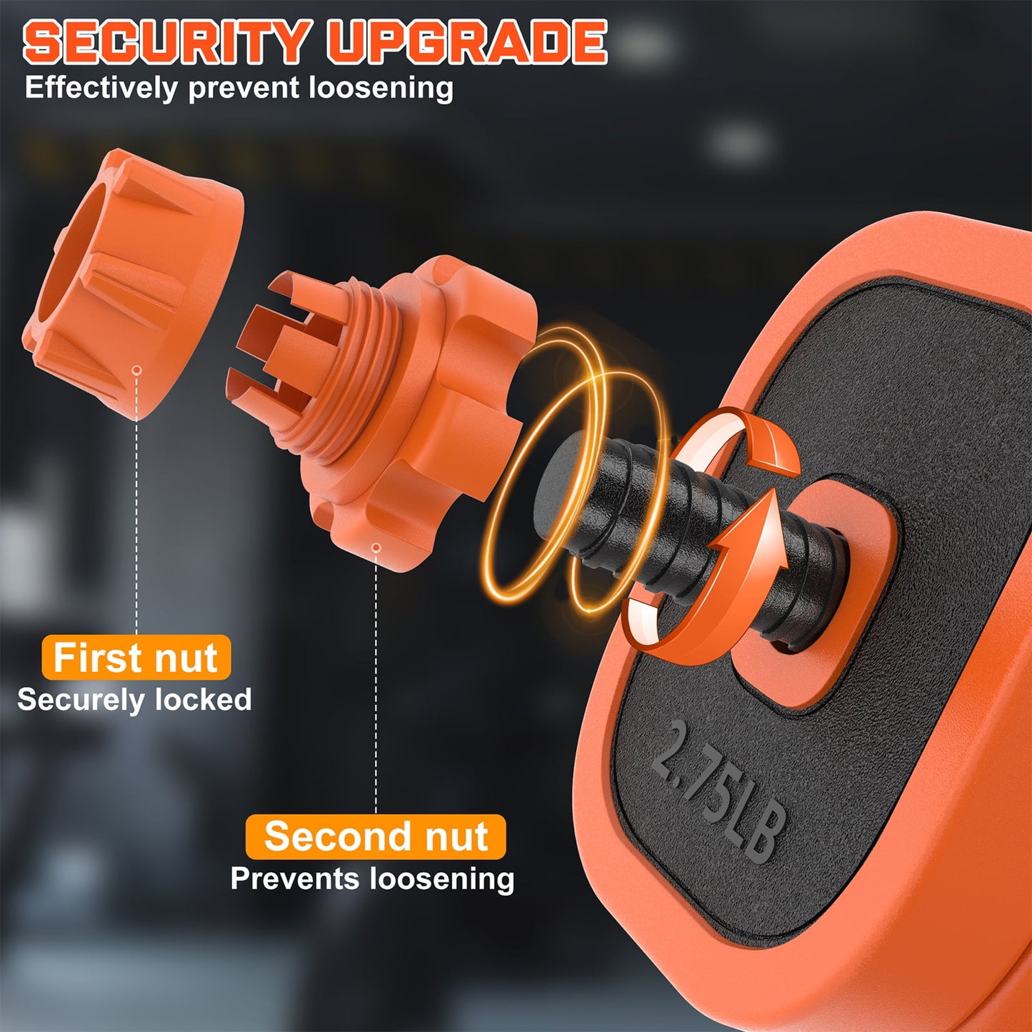 GIKPAL 45lbs Adjustable Dumbbells Set, 4 in 1 Free Weights Dumbbells Set with Connector Used as Dumbbell, Barbell, Push up Stand, Kettlebells for Home Gym Exercises