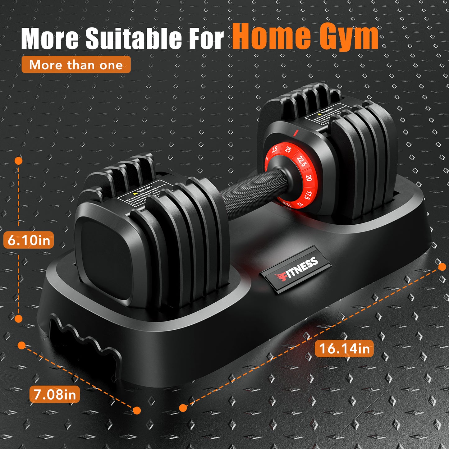 GIKPAL 50LB(25lbs*2) Adjustable Dumbbells Set,10 in 1 Quick-Select 2.5-25lbs Weight Adjustable Dumbbells for Full Body Home Workout
