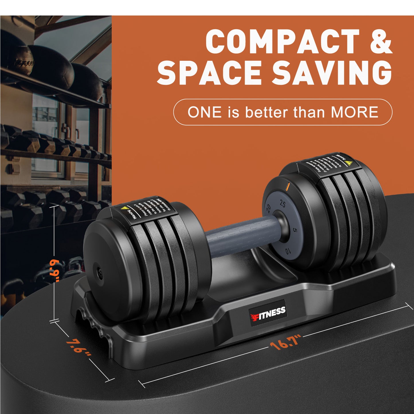 GIKPAL 50lbs(25lb*2) Adjustable Dumbbells,Quick Select 5-25lbs set of 2 Adjustable Free Weights Plates with Rack for Women and Men for Home Gym Full Body Workout Fitness