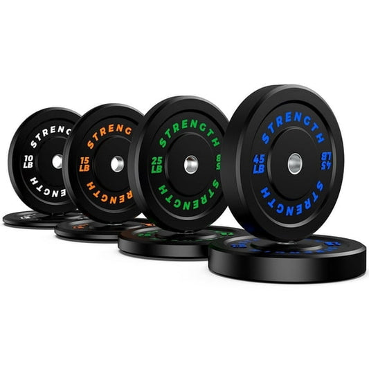 GIKPAL 190lb Bumper Plates, 2-Inch Olympic Weight Plates with Steel Hub, Eco-Friendly Rubber - Impact-Resistant & Floor Protection - Ideal for High-Intensity Workouts