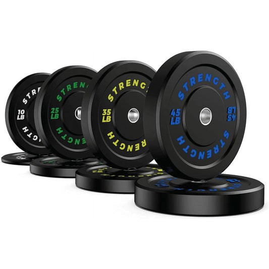 GIKPAL 230lb Bumper Plates, 2-Inch Olympic Weight Plates with Steel Hub, Eco-Friendly Rubber - Impact-Resistant & Floor Protection - Ideal for High-Intensity Workouts