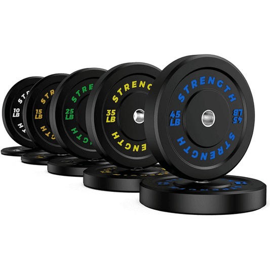 GIKPAL 260lb Bumper Plates, 2-Inch Olympic Weight Plates with Steel Hub, Eco-Friendly Rubber - Impact-Resistant & Floor Protection - Ideal for High-Intensity Workouts