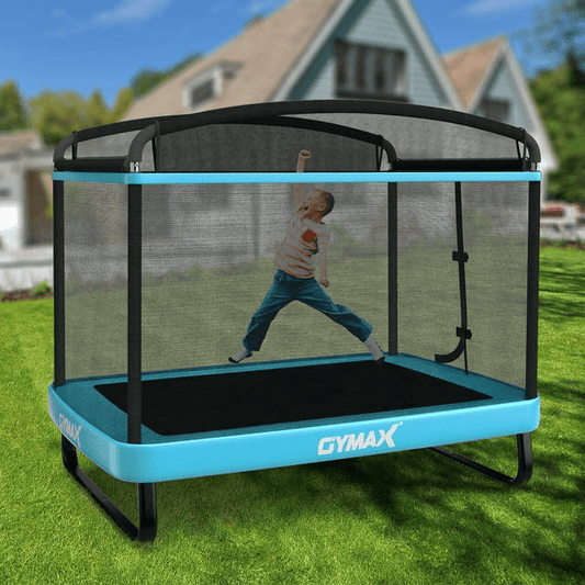 GIKPAL 6FT Recreational Kids Trampoline W/Swing Safety Enclosure Indoor/Outdoor,Blue