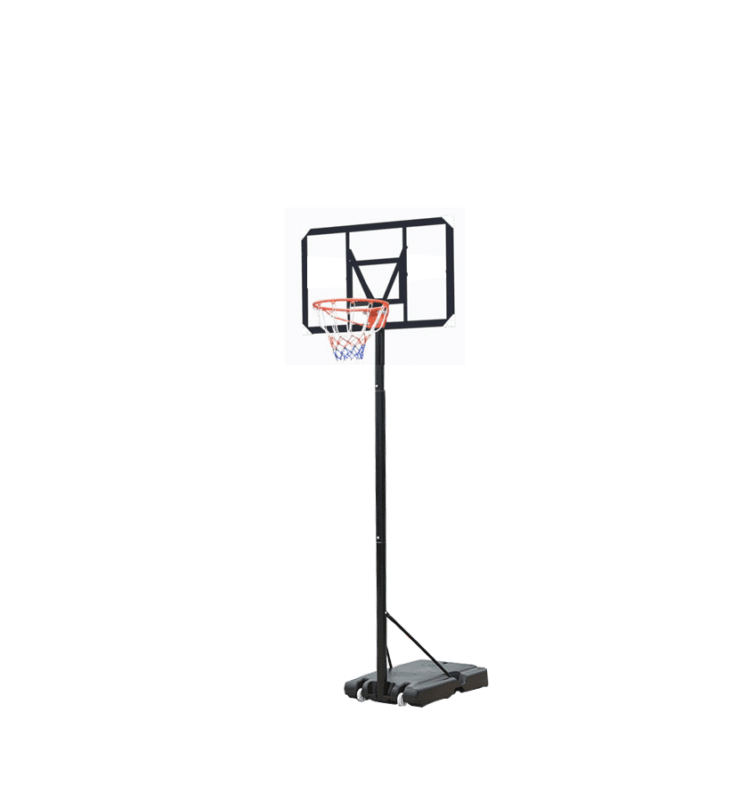 GIKPAL Basketball Hoop System with 44" PC Backboard, 6 Gear Height from 4ft5in-10ft, with Wheels Indoor Outdoor for Adults & Kids