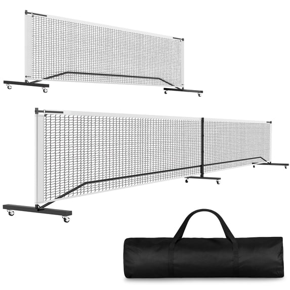 GIKPAL Durable Portable Pickleball Net Set with Lockable Wheels, 11/22ft