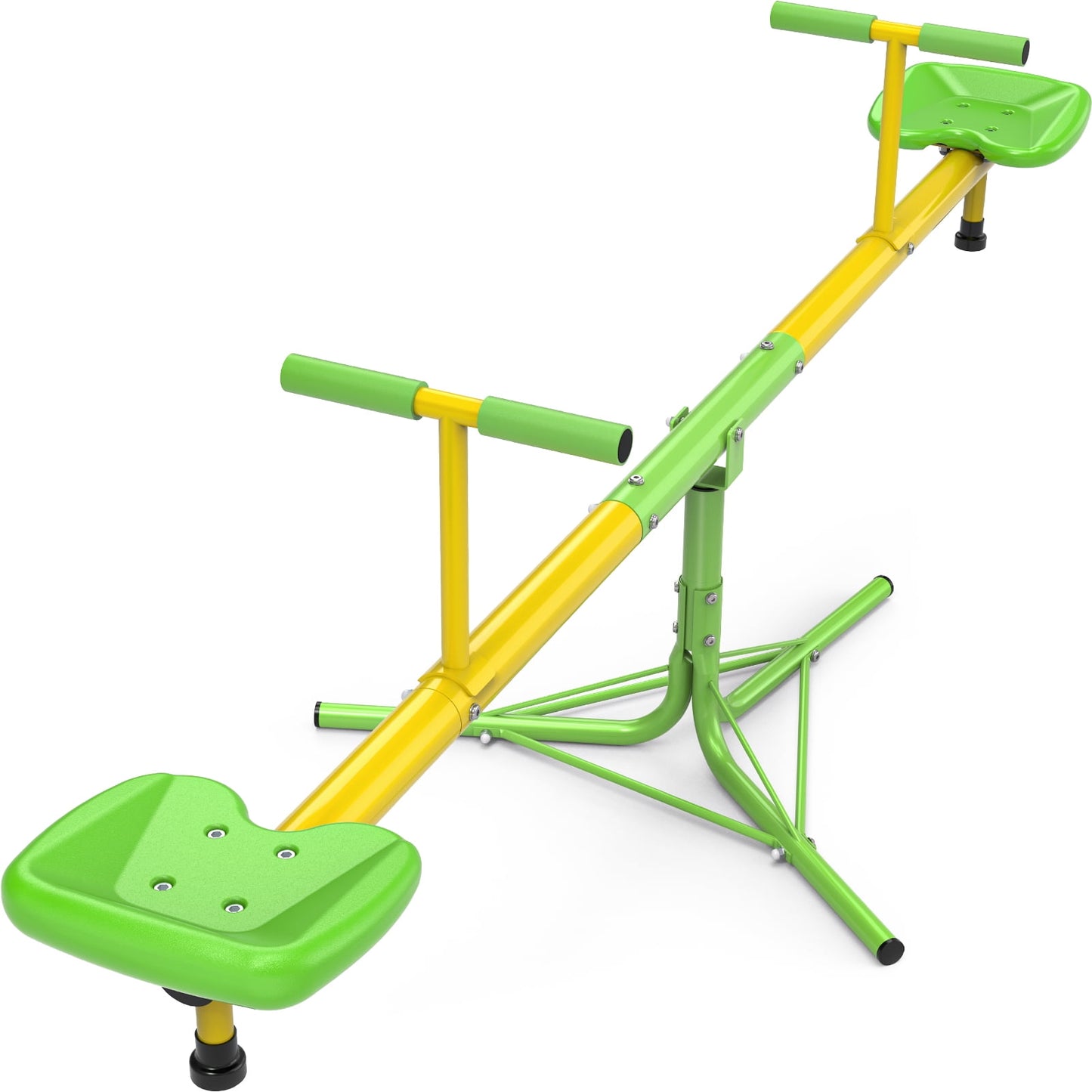 GIKPAL Outdoor Kids Spinning Seesaw Sit and Spin Teeter Totter Playground Equipment Swivel for Backyard