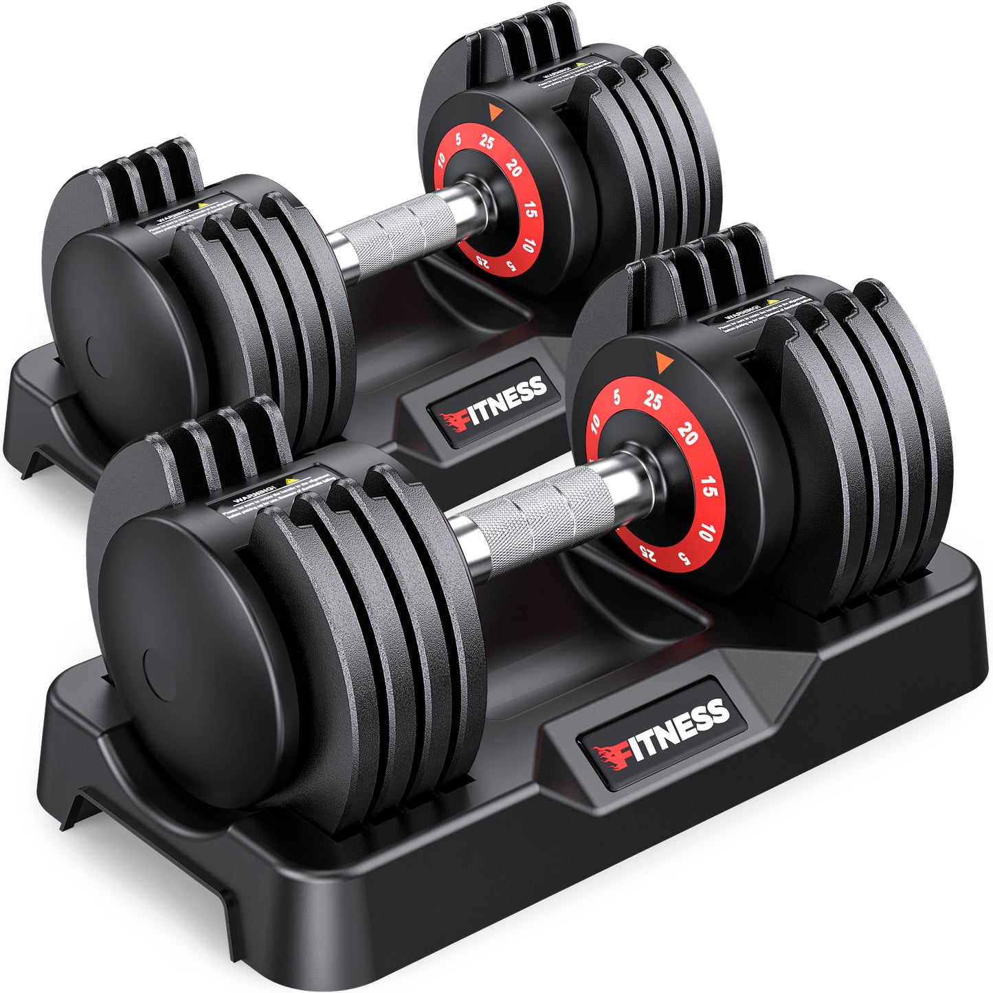 GIKPAL 50lbs(25lb*2) Adjustable Dumbbells,Quick Select 5-25lbs set of 2 Adjustable Free Weights Plates with Rack for Women and Men for Home Gym Full Body Workout Fitness